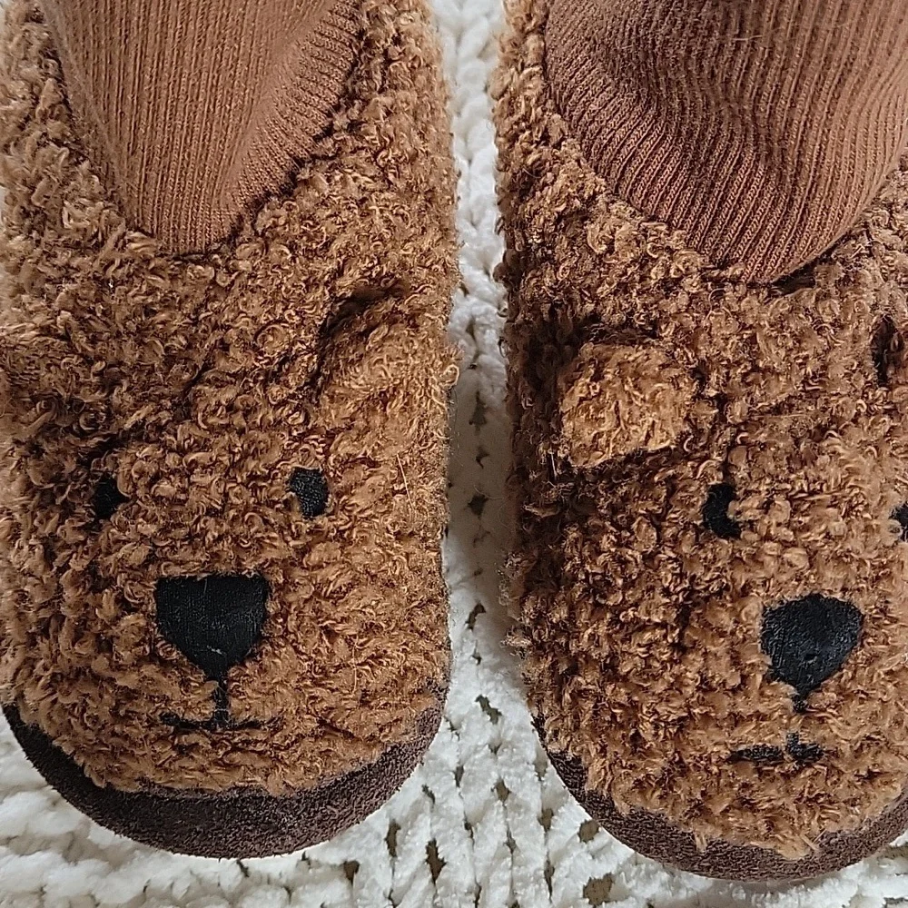 Gap‎ Baby Gap Vintage Teddy Bear Toddler Size 6 Slippers Boy Or Girl